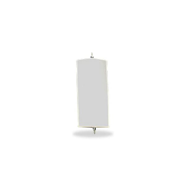6.5X16 White Pillow Back Mirror
